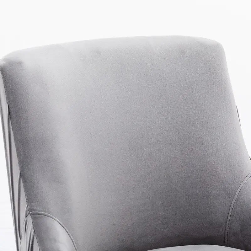 Ensemble de 8 chaises de salle à manger glamour en velours capitonné avec pieds en métal doré - capacité de 250 lb