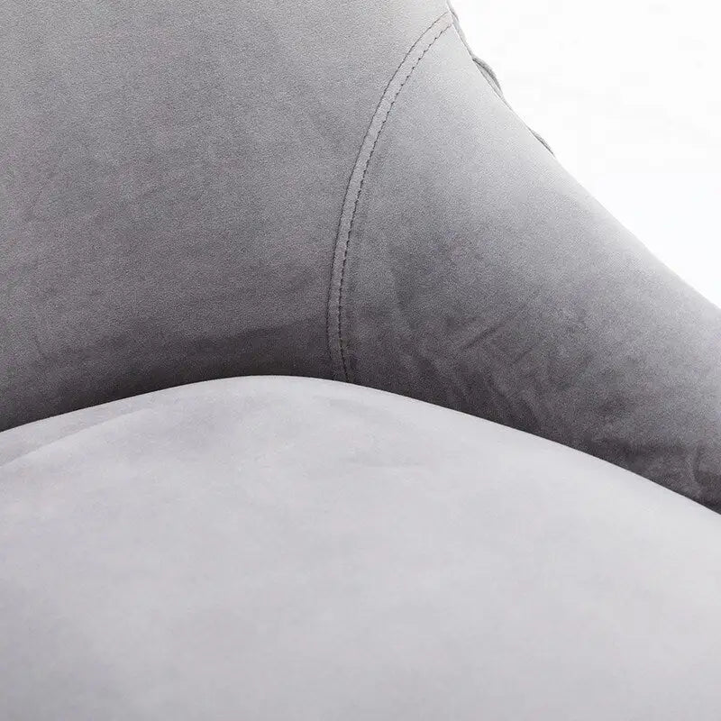 Ensemble de 8 chaises de salle à manger glamour en velours capitonné avec pieds en métal doré - capacité de 250 lb