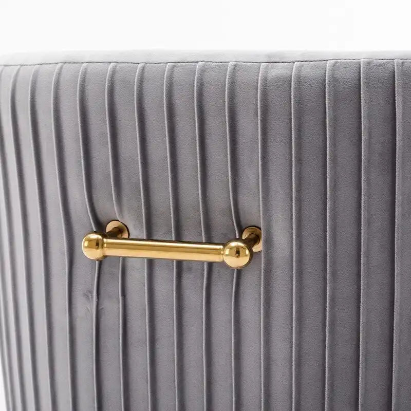Ensemble de 8 chaises de salle à manger glamour en velours capitonné avec pieds en métal doré - capacité de 250 lb