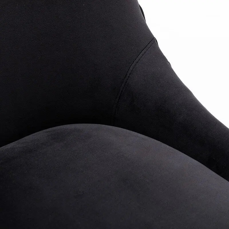 Ensemble de 8 chaises de salle à manger glamour en velours capitonné avec pieds en métal doré - capacité de 250 lb