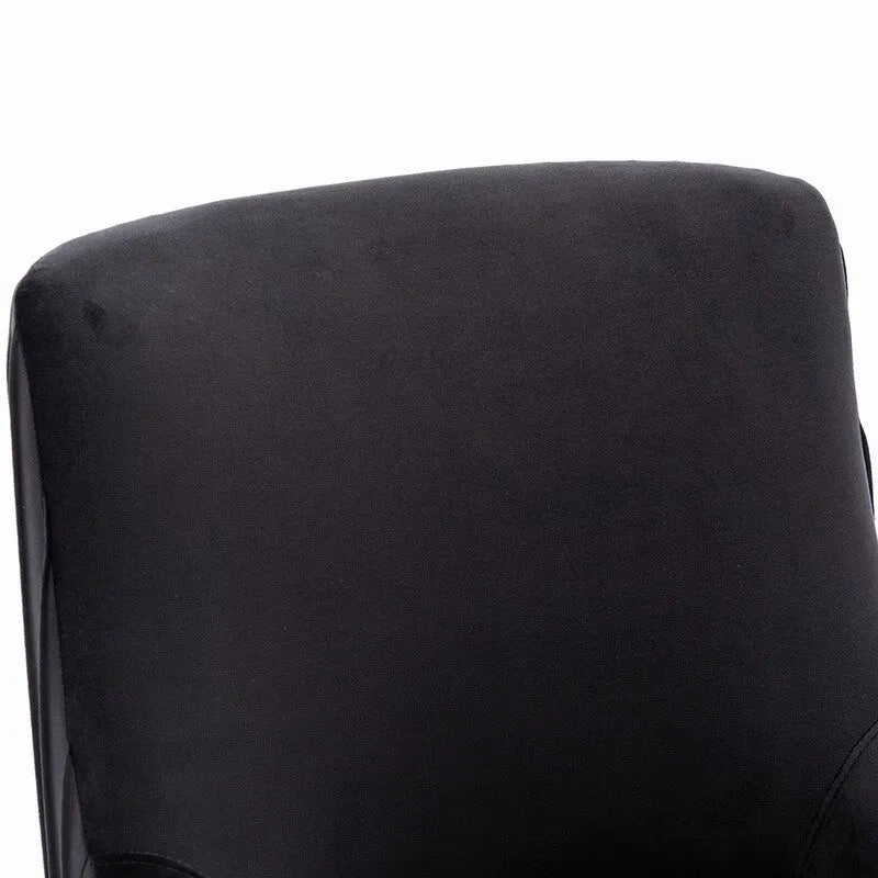 Ensemble de 8 chaises de salle à manger glamour en velours capitonné avec pieds en métal doré - capacité de 250 lb