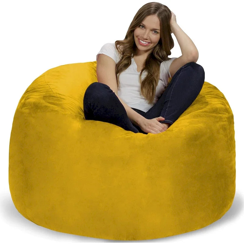 4-Fuß-Sitzsack mit Memory-Schaumstoff und abnehmbarem Mikrosuede-Bezug