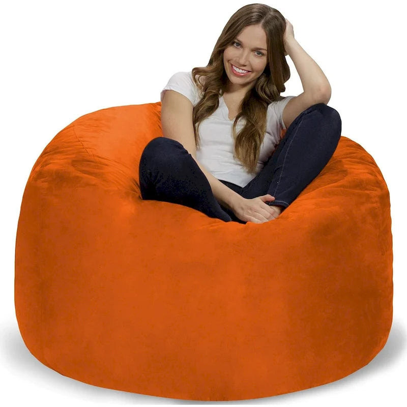 4-Fuß-Sitzsack mit Memory-Schaumstoff und abnehmbarem Mikrosuede-Bezug