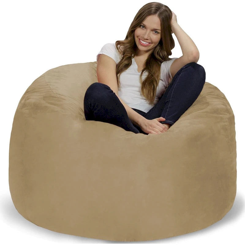 4-Fuß-Sitzsack mit Memory-Schaumstoff und abnehmbarem Mikrosuede-Bezug