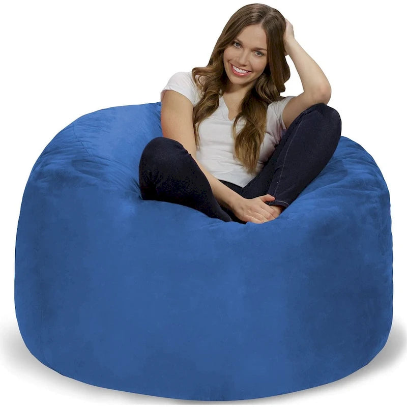 4-Fuß-Sitzsack mit Memory-Schaumstoff und abnehmbarem Mikrosuede-Bezug