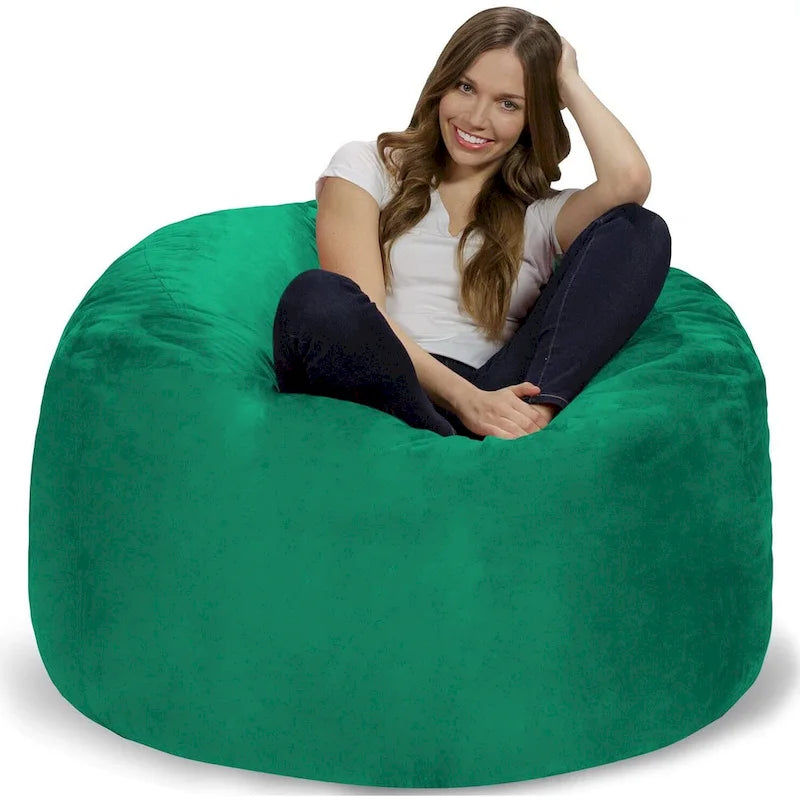 4-Fuß-Sitzsack mit Memory-Schaumstoff und abnehmbarem Mikrosuede-Bezug