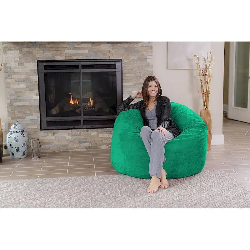 4-Fuß-Sitzsack mit Memory-Schaumstoff und abnehmbarem Mikrosuede-Bezug
