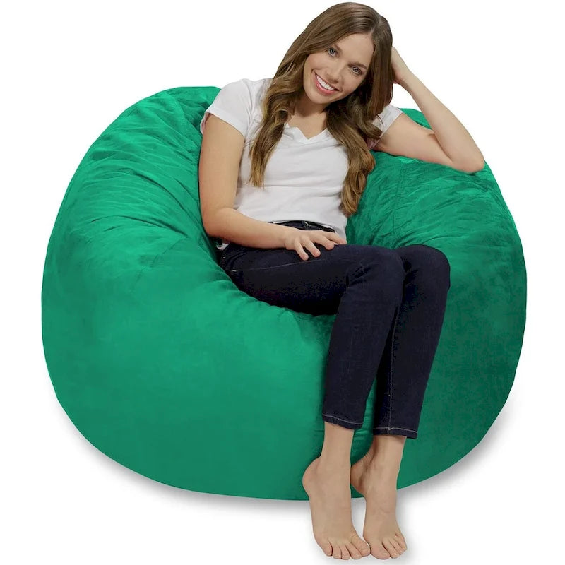4-Fuß-Sitzsack mit Memory-Schaumstoff und abnehmbarem Mikrosuede-Bezug