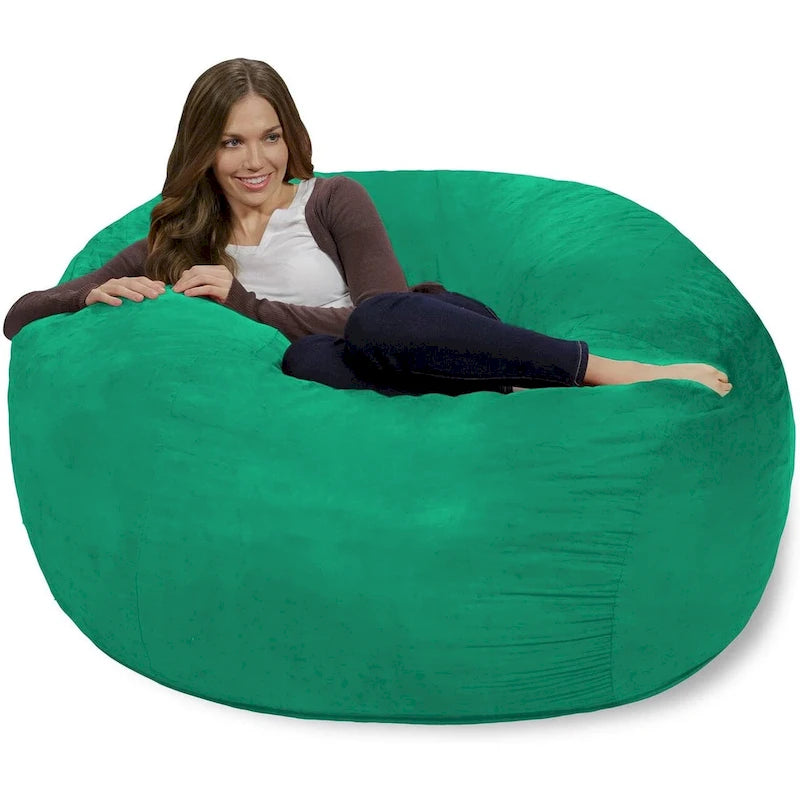 4-Fuß-Sitzsack mit Memory-Schaumstoff und abnehmbarem Mikrosuede-Bezug