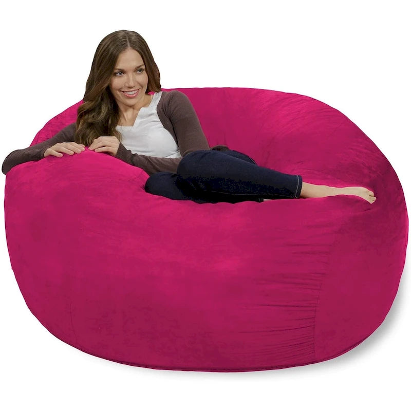 4-Fuß-Sitzsack mit Memory-Schaumstoff und abnehmbarem Mikrosuede-Bezug