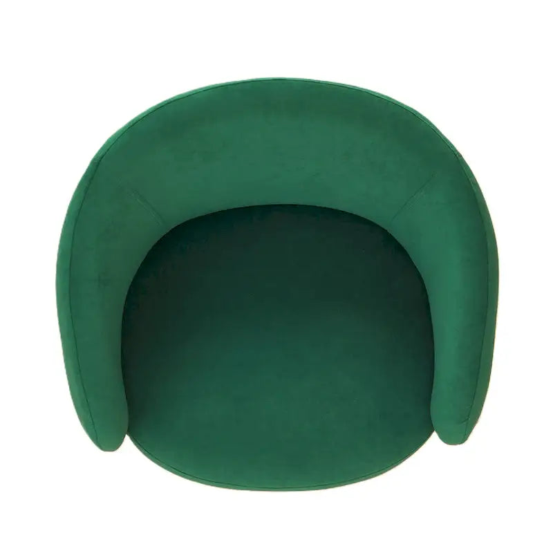 Samt-Akzentstuhl mit tonnenförmiger Rückenlehne im Mid-Century-Stil und Metallbeinen